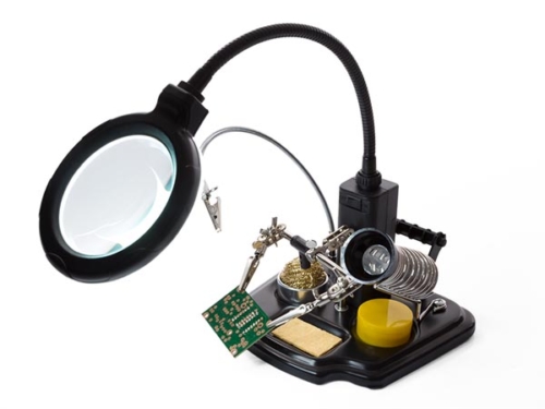 SOLDERING CENTER WITH HELPING HAND + MAGNIFIER